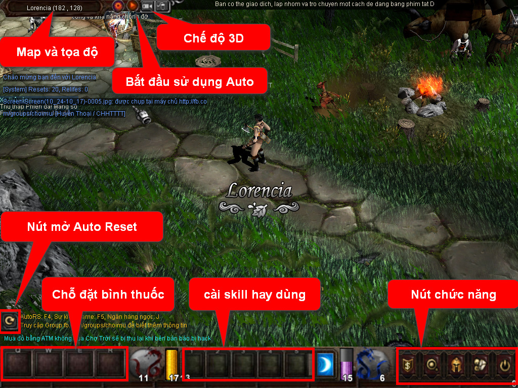 Chức năng chính của Game MU Sinh Mệnh